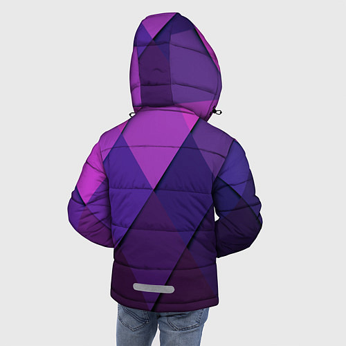 Зимняя куртка для мальчика Спортивный ромб / 3D-Светло-серый – фото 4