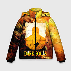 Куртка зимняя для мальчика DARKSOULS SKULL&MAGIC, цвет: 3D-черный