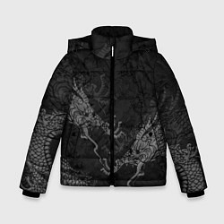 Куртка зимняя для мальчика Chinese Dragons, цвет: 3D-черный