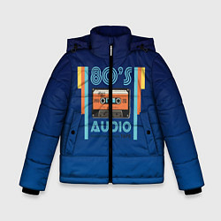 Куртка зимняя для мальчика 80s audio tape, цвет: 3D-черный