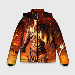 Куртка зимняя для мальчика Valheim Викинг в огне, цвет: 3D-светло-серый