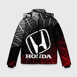 Куртка зимняя для мальчика HONDA ХОНДА СЕТКА, цвет: 3D-светло-серый