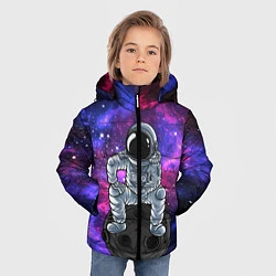 Куртка зимняя для мальчика Distant galaxy, цвет: 3D-черный — фото 2