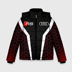 Куртка зимняя для мальчика AUDI RS АУДИ РС МЕТАЛЛ, цвет: 3D-черный