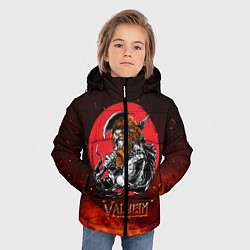 Куртка зимняя для мальчика Valheim огненный викинг, цвет: 3D-черный — фото 2
