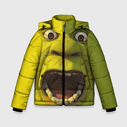 Куртка зимняя для мальчика Shrek is Yelling, цвет: 3D-черный