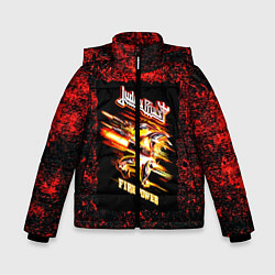 Куртка зимняя для мальчика JUDAS PRIEST rock, цвет: 3D-черный