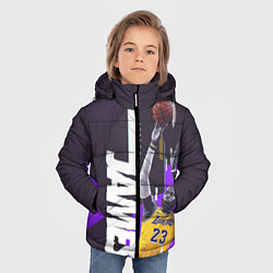 Куртка зимняя для мальчика Леброн, цвет: 3D-черный — фото 2