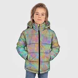 Куртка зимняя для мальчика Цветные лепестки, цвет: 3D-черный — фото 2