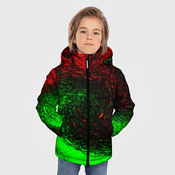 Куртка зимняя для мальчика КРАСНАЯ И ЗЕЛЕНАЯ КРАСКА, цвет: 3D-красный — фото 2