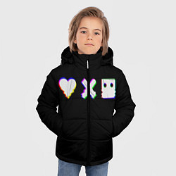 Куртка зимняя для мальчика Love Death and Robots Glitch, цвет: 3D-черный — фото 2