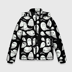 Куртка зимняя для мальчика Boo Привидения, цвет: 3D-черный