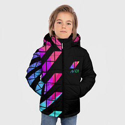Куртка зимняя для мальчика AVICII RAIBOW, цвет: 3D-черный — фото 2