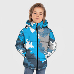 Куртка зимняя для мальчика Камуфляж ледяной, цвет: 3D-черный — фото 2
