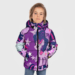 Куртка зимняя для мальчика Twilight Sparkle, цвет: 3D-черный — фото 2