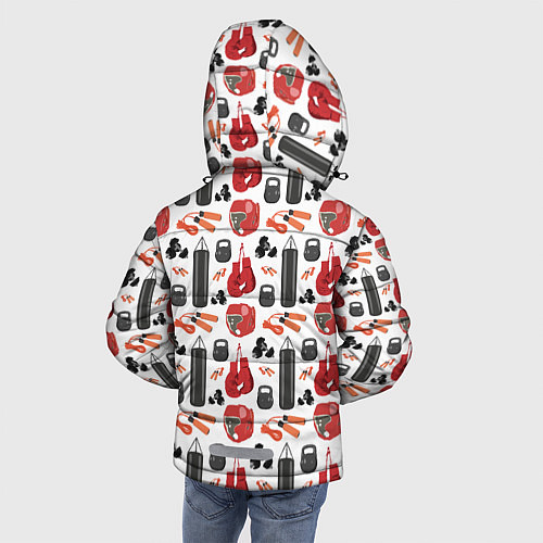 Зимняя куртка для мальчика Бокс / 3D-Светло-серый – фото 4