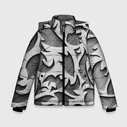 Куртка зимняя для мальчика Монохромный узор, цвет: 3D-черный