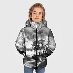 Куртка зимняя для мальчика Парусник, цвет: 3D-черный — фото 2