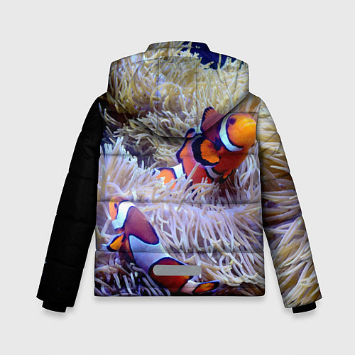Зимняя куртка для мальчика Клоуны в актинии / 3D-Красный – фото 2