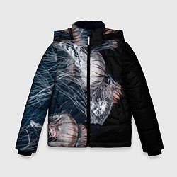 Куртка зимняя для мальчика Медузы, цвет: 3D-черный