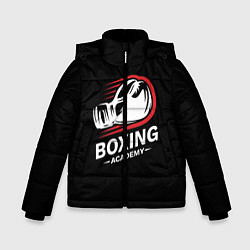 Куртка зимняя для мальчика Бокс, цвет: 3D-черный