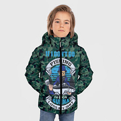 Куртка зимняя для мальчика Рыбак хипстер, цвет: 3D-черный — фото 2