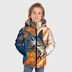 Куртка зимняя для мальчика Туристическая рыбалка, цвет: 3D-черный — фото 2