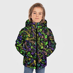 Куртка зимняя для мальчика Neon Fish Bone, цвет: 3D-черный — фото 2