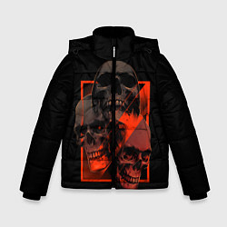Куртка зимняя для мальчика Skulls Черепа, цвет: 3D-черный