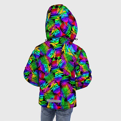 Зимняя куртка для мальчика Неоновый папоротник / 3D-Светло-серый – фото 4