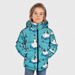 Куртка зимняя для мальчика Пингвины, цвет: 3D-черный — фото 2