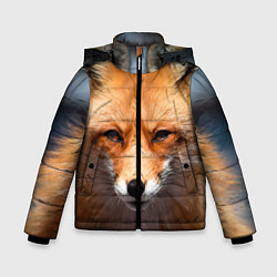 Куртка зимняя для мальчика Хитрая лисица, цвет: 3D-черный