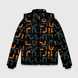 Куртка зимняя для мальчика Стрелки Направления, цвет: 3D-черный