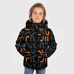 Куртка зимняя для мальчика Стрелки Направления, цвет: 3D-черный — фото 2