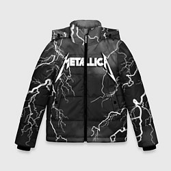 Куртка зимняя для мальчика METALLICA РАЗРЯД МОЛНИИ, цвет: 3D-черный