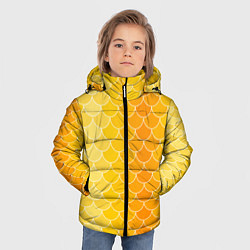 Куртка зимняя для мальчика Желтая чешуя, цвет: 3D-светло-серый — фото 2