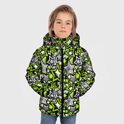 Куртка зимняя для мальчика 3D звездочки, цвет: 3D-красный — фото 2
