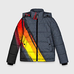 Куртка зимняя для мальчика Gray Yellow Style, цвет: 3D-черный