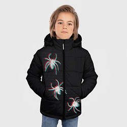 Куртка зимняя для мальчика ПАУКИ ГЛИТЧ GLITCH SPIDERS, цвет: 3D-черный — фото 2