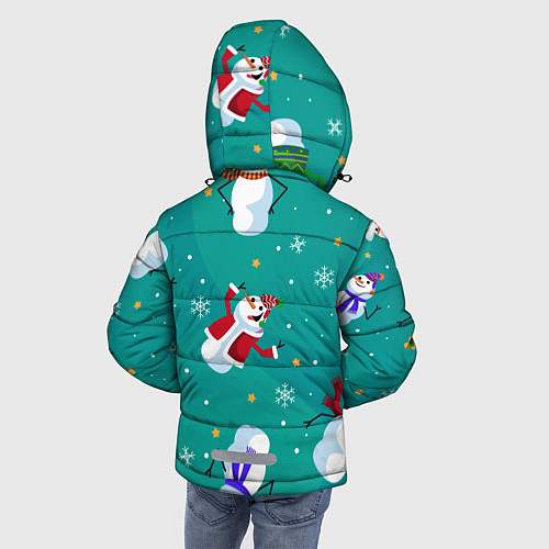 Зимняя куртка для мальчика РазНые Снеговики / 3D-Светло-серый – фото 4