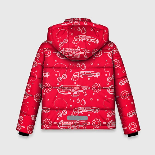 Зимняя куртка для мальчика Gears pattern / 3D-Красный – фото 2