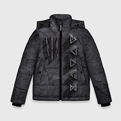 Куртка зимняя для мальчика THE WITCHER КАМЕНЬ, цвет: 3D-светло-серый