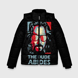Куртка зимняя для мальчика The Dude Abides Лебовски, цвет: 3D-красный