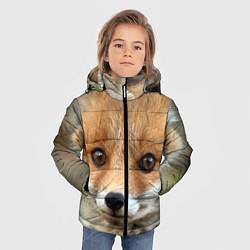 Куртка зимняя для мальчика Миленький лисенок, цвет: 3D-черный — фото 2