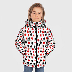 Куртка зимняя для мальчика Карточные Масти, цвет: 3D-черный — фото 2