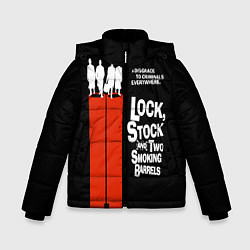 Куртка зимняя для мальчика Карты, деньги, два ствола, цвет: 3D-черный