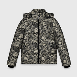 Куртка зимняя для мальчика Гангстер, цвет: 3D-черный