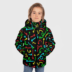 Куртка зимняя для мальчика Стрелочки, цвет: 3D-черный — фото 2