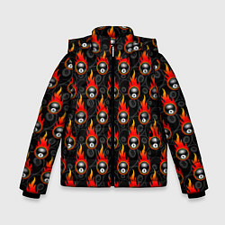 Куртка зимняя для мальчика Бильярдист, цвет: 3D-черный