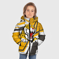 Куртка зимняя для мальчика Тигр, цвет: 3D-светло-серый — фото 2
